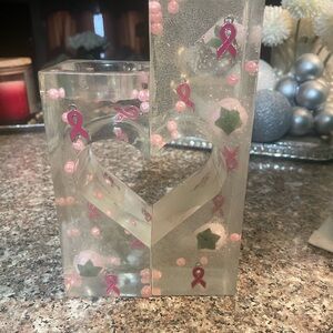 Pink Ribbon Heart-Shaped Decorative Accessory